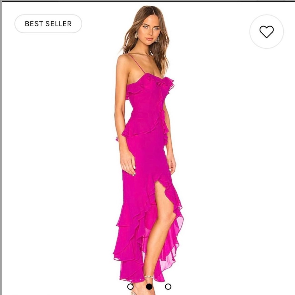 Revolve purple magenta pink prom dress formal dress lovers and friends dress